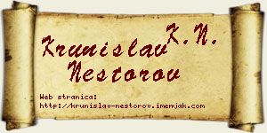 Krunislav Nestorov vizit kartica